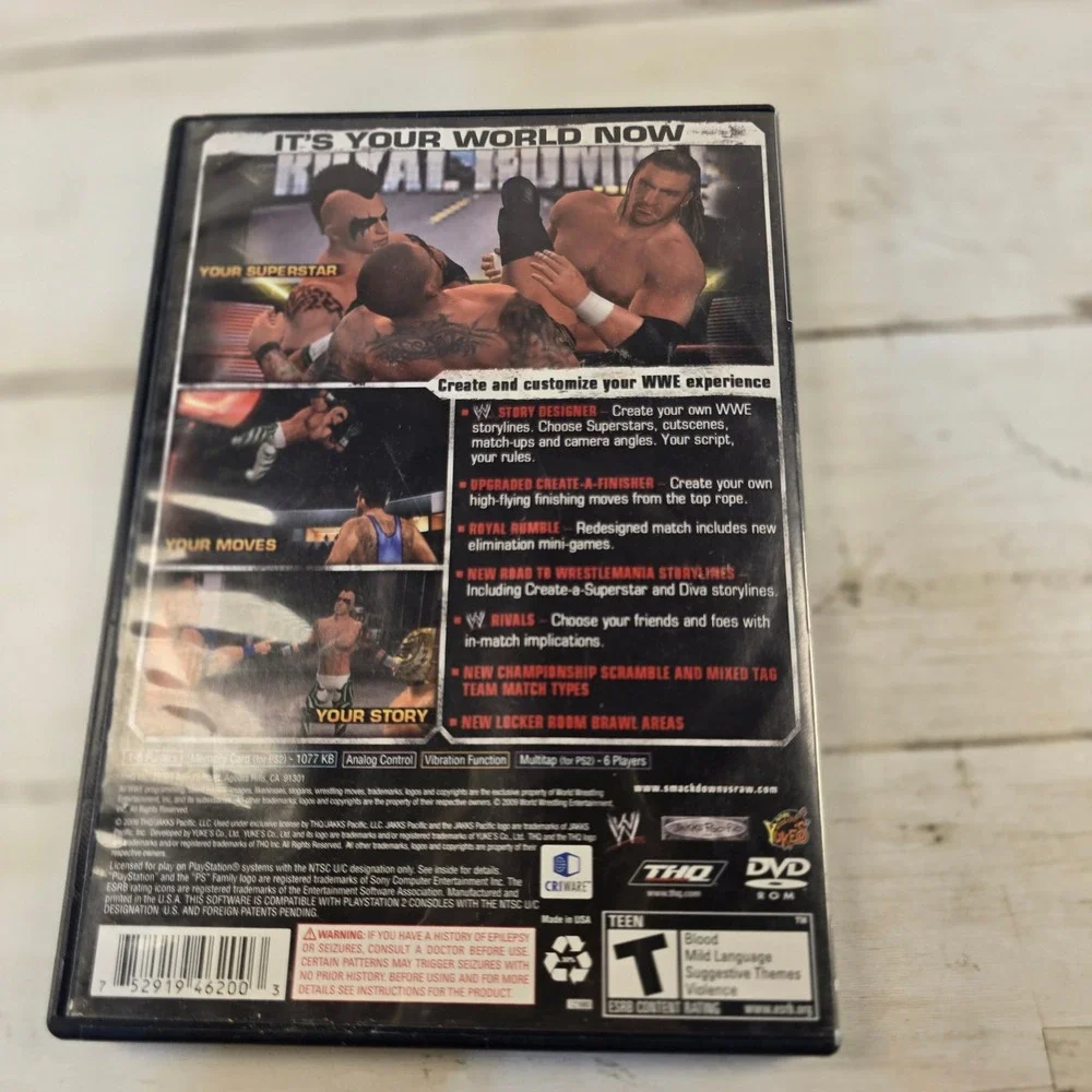 WWE SmackDown vs Raw 2010 Sony PlayStation 2 PS2 Game CIB THQ Wrestling